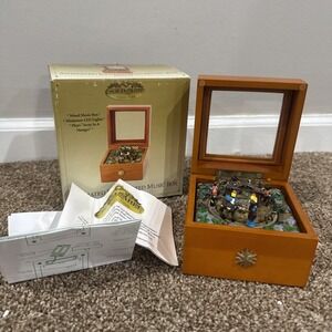 Mr. Christmas Animated Illuminated Nativity Music Box Train Plays Jingle Bell